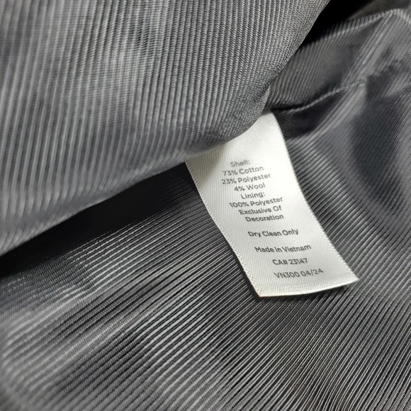 Talbots Boucle Herringbone Jacket Woven Italy Size 2X Career Mob Wife Wool Blend - Picture 4 of 8